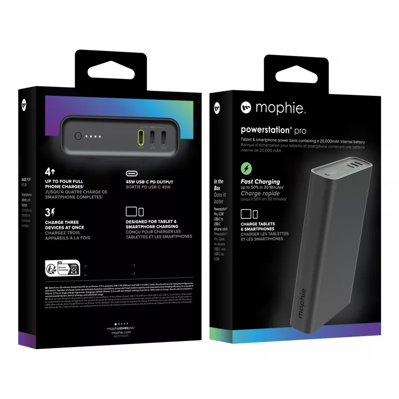mophie Powerstation Pro 20000 mAh Schwarz