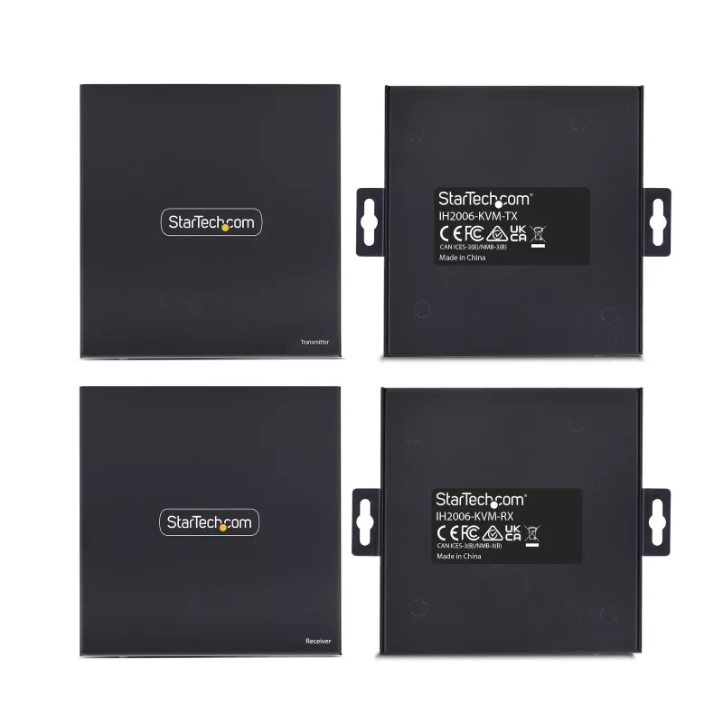StarTech.com HDMI KVM Extender über IP-Netzwerk, 4K 60Hz, treiberlos, HDMI und USB über Ethernet/CAT6, AVoIP, Sender- und Empfänger-Kit, inklusive Montagesets