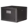 Wandmontiertes 19-Zoll-Rack-Gehäuse ROLINE Pro 7U 600x600 BxT, schwarz, Schlüsselschloss, IP20