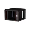 Wandmontiertes 19-Zoll-Rack-Gehäuse ROLINE Pro 7U 600x600 BxT, schwarz, Schlüsselschloss, IP20