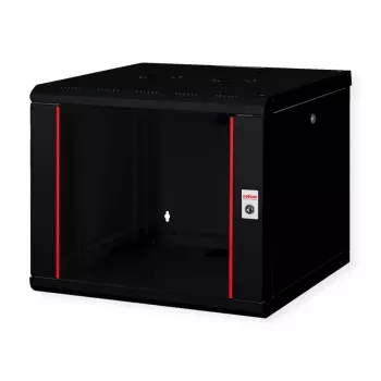 ROLINE 19-Zoll-Wandgehäuse Pro 9HE, 600x600 BxT, schwarz, Schlüsselschloss, IP20