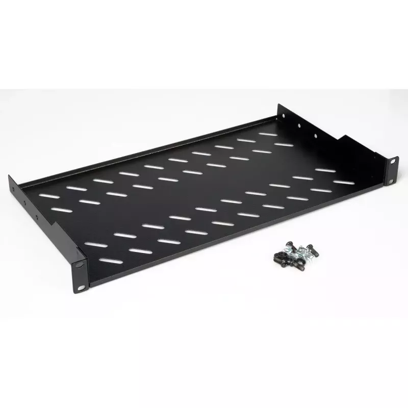 Rack shelf ROLINE 19-inch 1U 250mm depth 15kg Schwarz