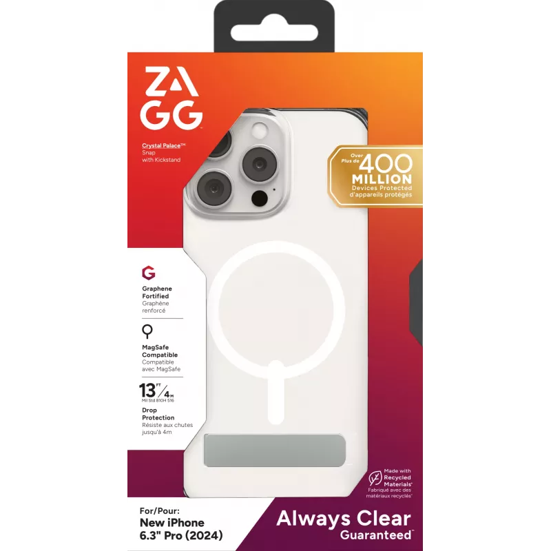 Cover ZAGG Crystal Palace Snap KS Apple iPhone 16 Pro Transparent