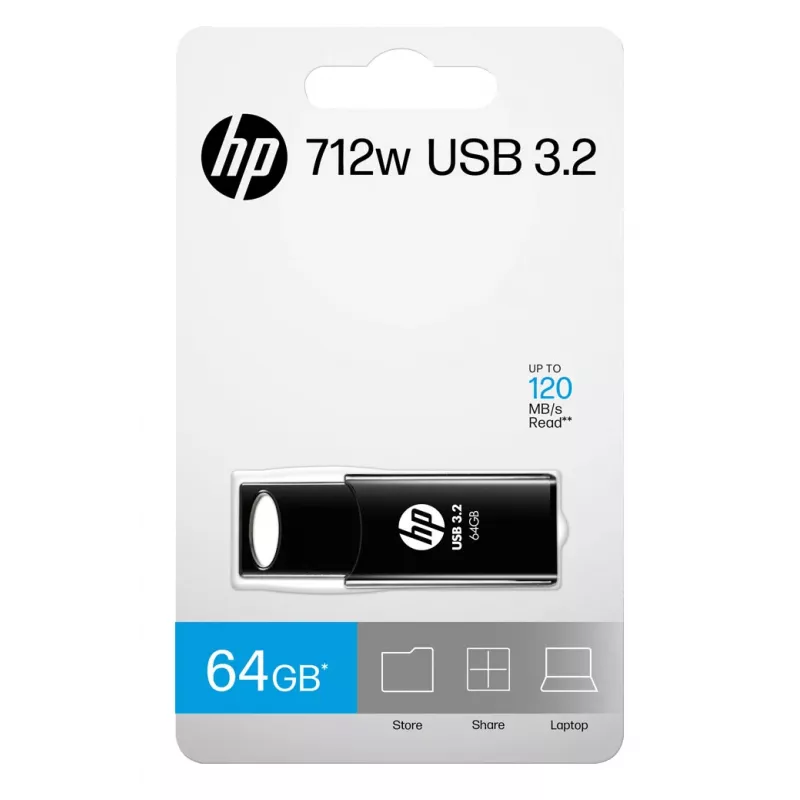 HP 712w USB-Stick 64 GB USB Typ-A 3.2 Gen 1 (3.1 Gen 1) Schwarz