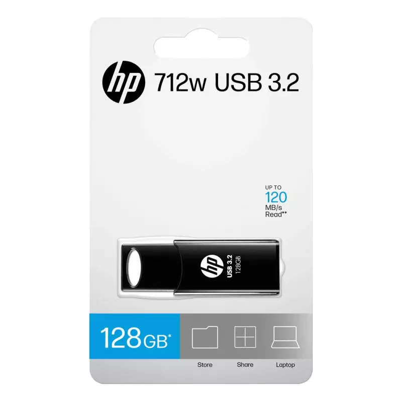 HP 712w USB-Flash-Laufwerk 128 GB USB Typ-A 3.2 Gen 1 (3.1 Gen 1) Schwarz