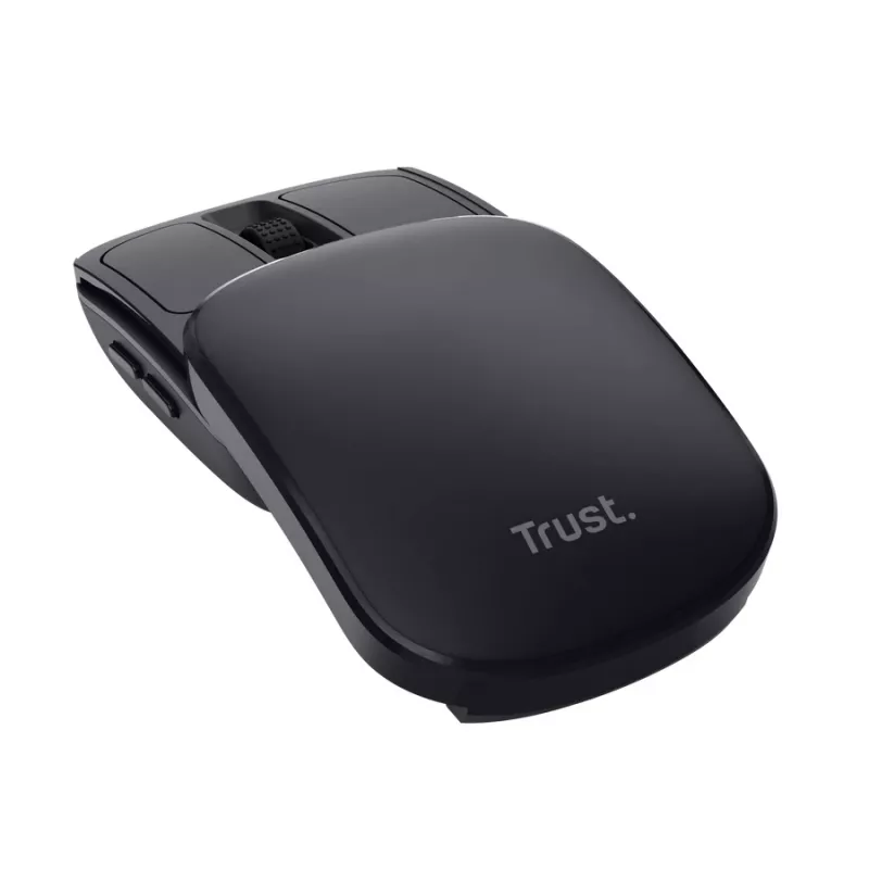 Maus TRUST Travel beidhändig RF Wireless 2400 DPI, 6 Tasten, schwarz