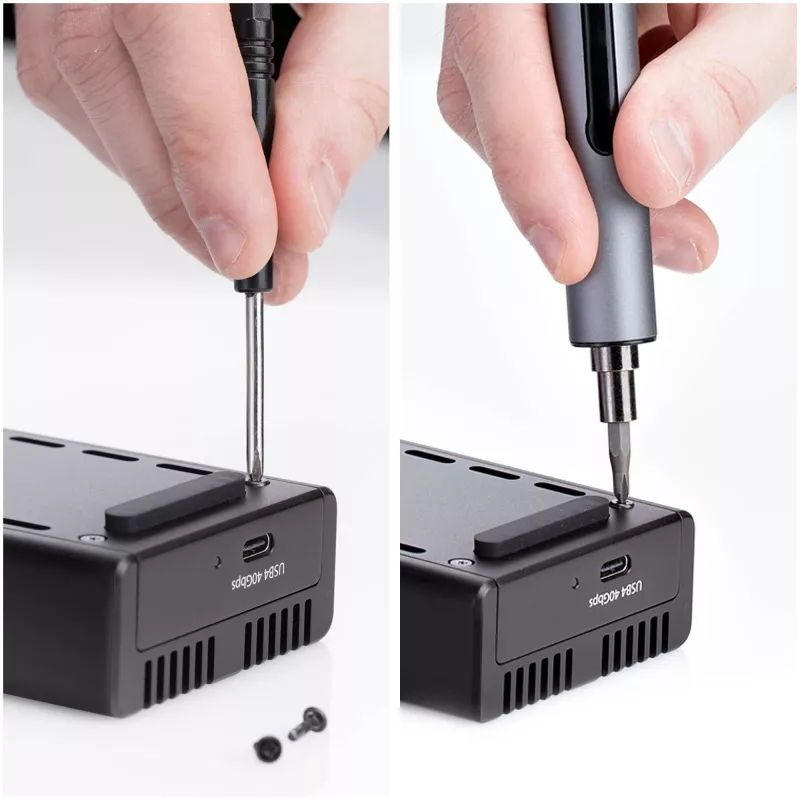 StarTech.com USB4 M.2 NVMe-Gehäuse, 40 Gbit/s, externes USB-C/Thunderbolt NVMe SSD-Gehäuse, Aluminium-Kühlkörpergehäuse, B+M/M-Key