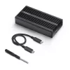 StarTech.com USB4 M.2 NVMe-Gehäuse, 40 Gbit/s, externes USB-C/Thunderbolt NVMe SSD-Gehäuse, Aluminium-Kühlkörpergehäuse, B+M/M-Key