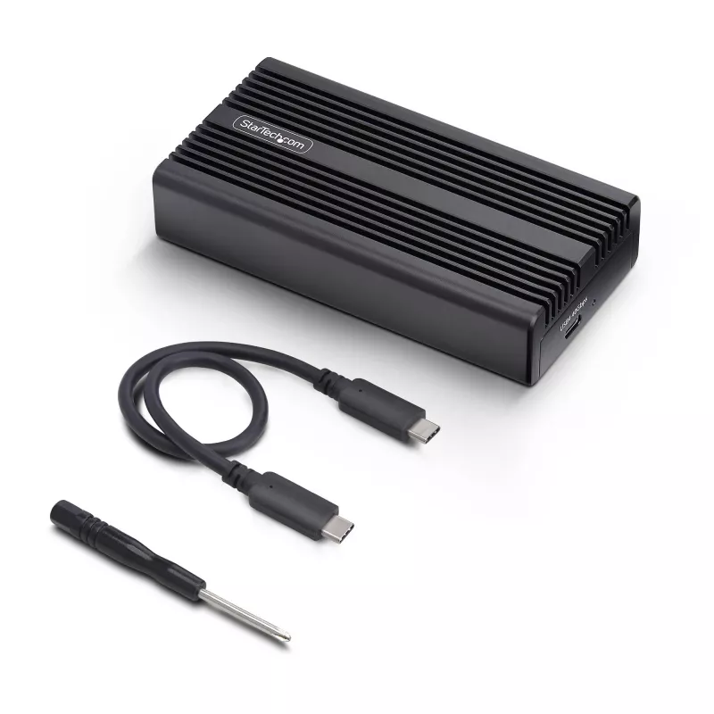 StarTech.com USB4 M.2 NVMe-Gehäuse, 40 Gbit/s, externes USB-C/Thunderbolt NVMe SSD-Gehäuse, Aluminium-Kühlkörpergehäuse, B+M/M-Key