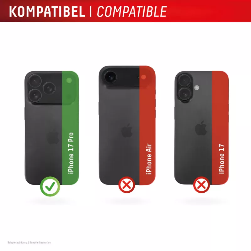 Displex Full Cover Kameralinsen-Glas iPhone 17 Pro, 10H, Vollständiger Kameraschutz, Quick Mount, 2er-Pack