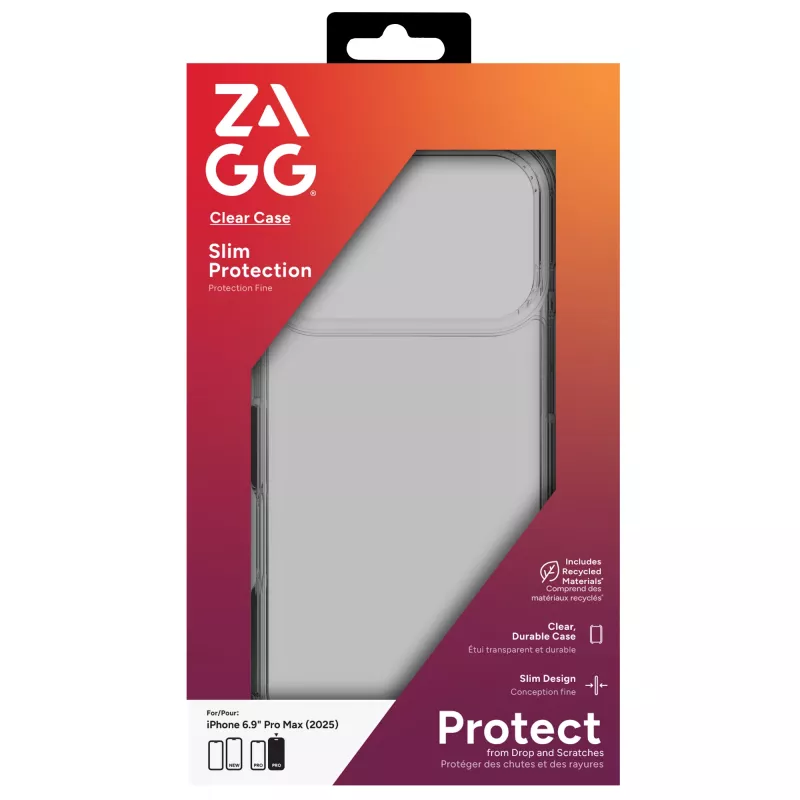 ZAGG Clear Case für Apple iPhone 17 Pro Max, Cover, Apple, iPhone 17 Pro Max, 17.5 cm (6.9 Zoll), Transparent