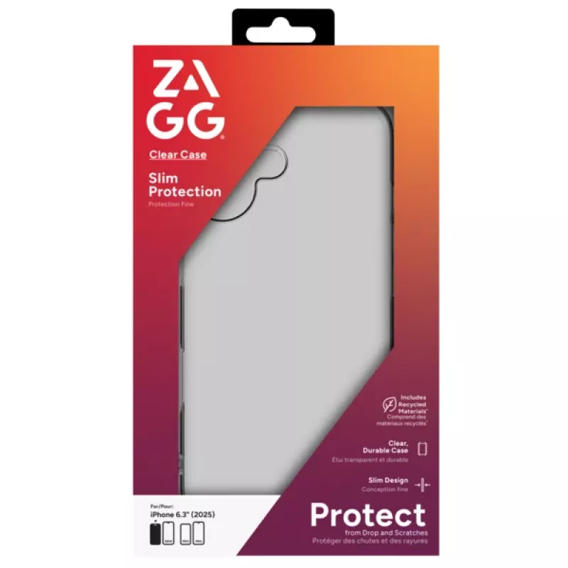 ZAGG Clear Case für Apple iPhone 17, Cover, Apple, iPhone 17, 16 cm (6,3 inch), Transparent