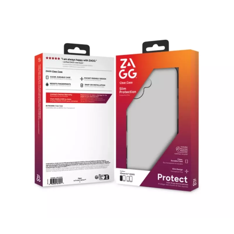 ZAGG Clear Case für Apple iPhone 17, Cover, Apple, iPhone 17, 16 cm (6,3 inch), Transparent