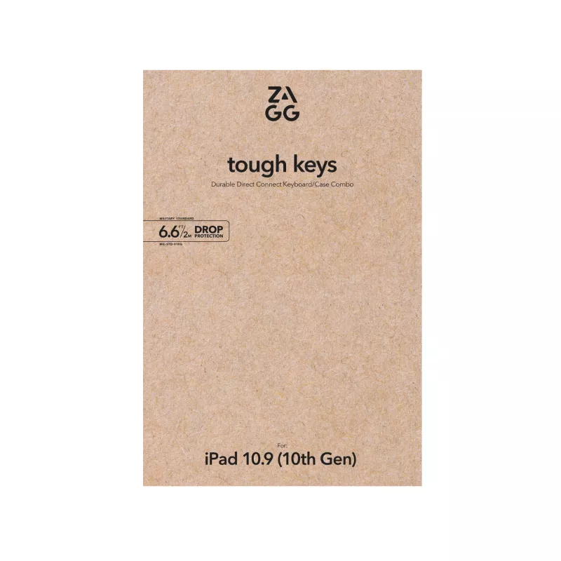 ZAGG Tough Keys-Apple-iPad 10th Gen/A16-Schwarz-Deutsch(B2B Brown Box)
