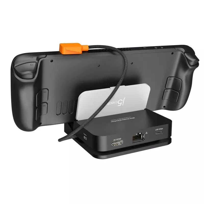 Mobile Geräte-Dockingstation j5 create JCD624-N USB Type-C für iPhone 16/15 & Samsung Galaxy Serie, 100×250×28,5 mm, 238 g, Schwarz/Grau