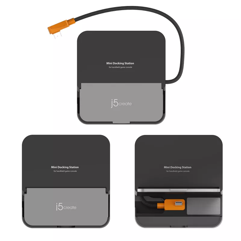 Mobile Geräte-Dockingstation j5 create JCD624-N USB Type-C für iPhone 16/15 & Samsung Galaxy Serie, 100×250×28,5 mm, 238 g, Schwarz/Grau