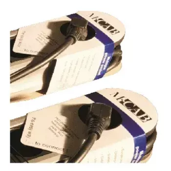Power Extension M-Cab POW0001 2m 6 AC Outlets Indoor Schwarz Silver