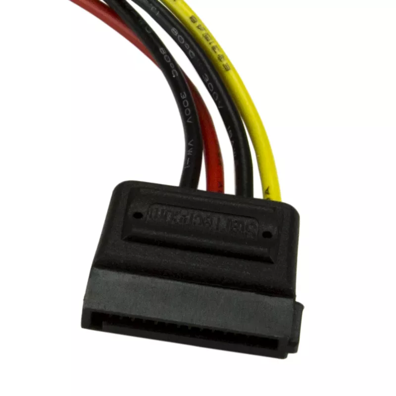 StarTech.com 15 cm 4 Pin LP4 auf SATA Stromkabel-Adapter, Molex (4-polig), SATA 15-polig, 0,152 m, Stecker, Gerade, Gerade