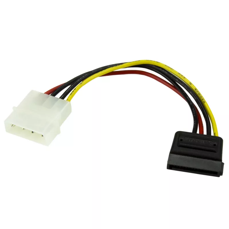 StarTech.com 15 cm 4 Pin LP4 auf SATA Stromkabel-Adapter, Molex (4-polig), SATA 15-polig, 0,152 m, Stecker, Gerade, Gerade