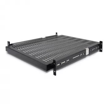 StarTech.com 2U Sliding Server Rack Mount Shelf - 20 to 30in Adjustable Mounting Depth - Vented - 50lb - Heavy Duty Universal 19” Rack Shelf for Equipment Rack - 24in Deep