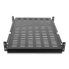 StarTech.com 2U Sliding Server Rack Mount Shelf - 20 to 30in Adjustable Mounting Depth - Vented - 50lb - Heavy Duty Universal 19” Rack Shelf for Equipment Rack - 24in Deep