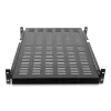 StarTech.com 2U Sliding Server Rack Mount Shelf - 20 to 30in Adjustable Mounting Depth - Vented - 50lb - Heavy Duty Universal 19” Rack Shelf for Equipment Rack - 24in Deep