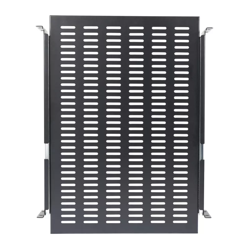 StarTech.com 2U Sliding Server Rack Mount Shelf - 20 to 30in Adjustable Mounting Depth - Vented - 50lb - Heavy Duty Universal 19” Rack Shelf for Equipment Rack - 24in Deep