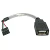 StarTech.com 15 cm USB 2.0 Kabel - USB A Buchse auf USB Motherboard 4-Pin Header Buchse/Buchse