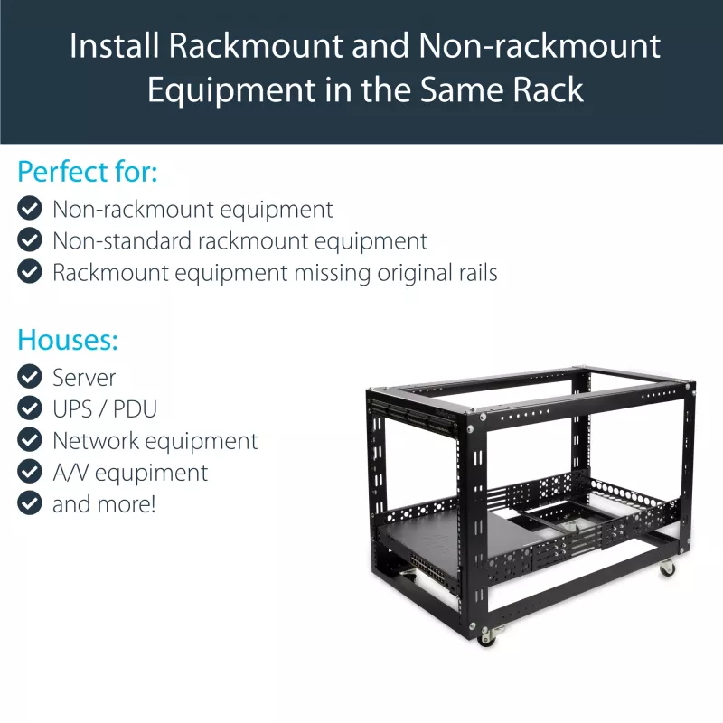 StarTech.com 2U Feste 19-Zoll Universal-Server-Rackschienen mit einstellbarer Tiefe