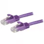 StarTech.com 15m CAT6 Ethernet-Kabel - Lila CAT 6 Gigabit Ethernet Draht -250MHz 100W PoE RJ45 UTP Netzwerk-/Patchkabel rastnasenfrei mit Zugentlastung einzeln getestet