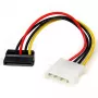 StarTech.com 6in 4 Pin LP4 auf links abgewinkeltes SATA-Stromkabel-Adapter