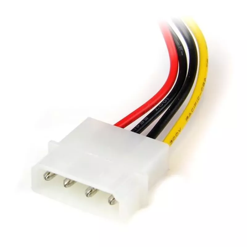 StarTech.com 6in 4 Pin LP4 auf links abgewinkeltes SATA-Stromkabel-Adapter