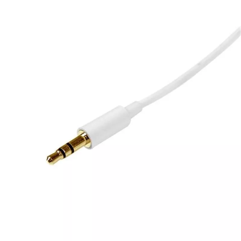 StarTech.com 2m Weiß schlank 3,5mm Stereo-Audiokabel - Stecker auf Stecker