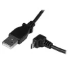 StarTech.com 2m Micro-USB-Kabel - A auf abgewinkelten Micro-B, 2 m, USB A, Micro-USB B, USB 2.0, 0,48 Gbit/s, Schwarz
