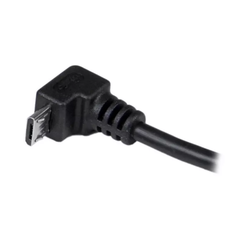 StarTech.com 2m Micro-USB-Kabel - A auf abgewinkelten Micro-B, 2 m, USB A, Micro-USB B, USB 2.0, 0,48 Gbit/s, Schwarz
