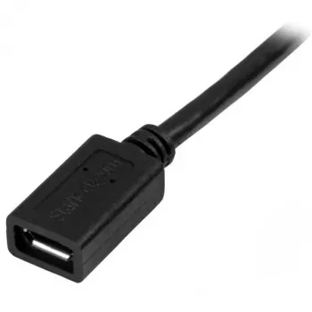 StarTech.com Micro-USB-Verlängerungskabel - M/F - 0,5 m (20 Zoll), 0,5 m, Micro-USB B, Micro-USB B, USB 2.0, 0,48 Gbit/s, Schwarz