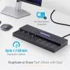 StarTech.com Standalone 1-zu-15 USB-Stick-Duplizierer und -Löscher, Multiples USB-Flash-Laufwerk-Kopierer, System- und Datei- sowie Gesamtlaufwerks-Kopie mit 1,5 GB/min, Einzel- und 3-fach-Löschung, LCD-Anzeige – TAA