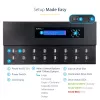 StarTech.com Standalone 1-zu-15 USB-Stick-Duplizierer und -Löscher, Multiples USB-Flash-Laufwerk-Kopierer, System- und Datei- sowie Gesamtlaufwerks-Kopie mit 1,5 GB/min, Einzel- und 3-fach-Löschung, LCD-Anzeige – TAA