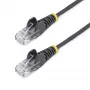 StarTech.com 0,5 m CAT6 Kabel – schlank – rastnasenschutz – RJ45 Stecker – Schwarz