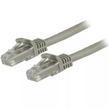 StarTech.com 1,5 m CAT6 Ethernet-Kabel – Grau CAT 6 Gigabit Ethernet-Kabel – 250 MHz 100 W PoE RJ45 UTP Netzwerk-/Patchkabel rastnasenfrei mit Zugentlastung einzeln geprüft