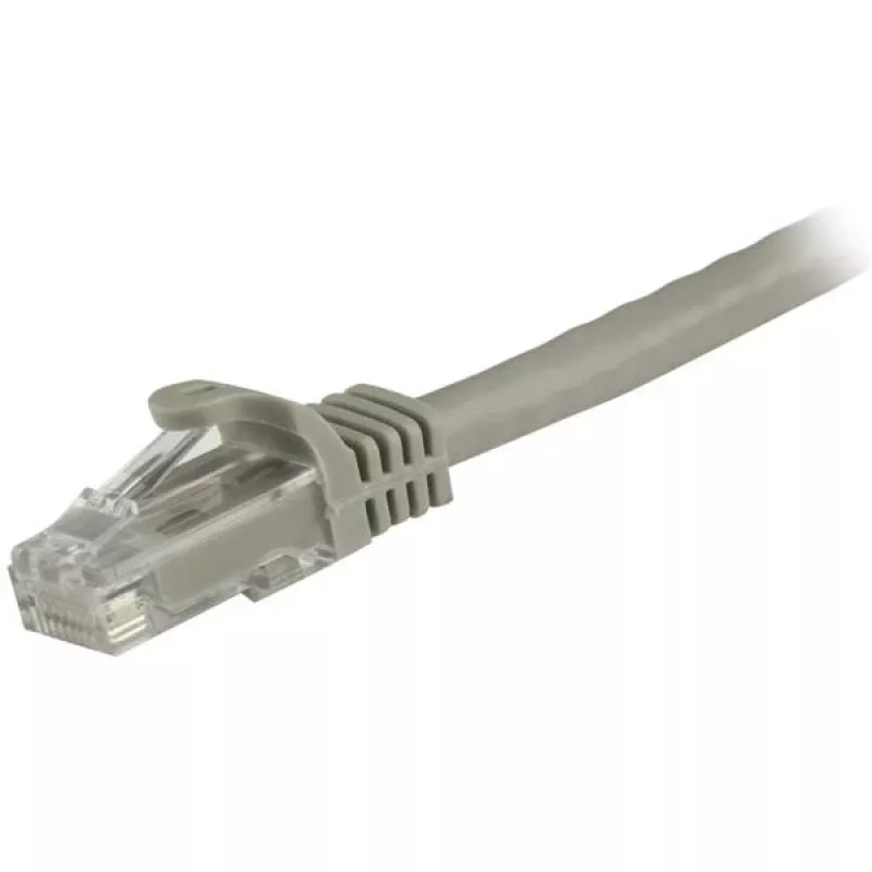 StarTech.com 1,5 m CAT6 Ethernet-Kabel – Grau CAT 6 Gigabit Ethernet-Kabel – 250 MHz 100 W PoE RJ45 UTP Netzwerk-/Patchkabel rastnasenfrei mit Zugentlastung einzeln geprüft