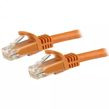 StarTech.com 1,5 m CAT6 Ethernet-Kabel – Orange CAT 6 Gigabit-Ethernet-Kabel – 250 MHz 100 W PoE RJ45 UTP Netzwerk-/Patchkabel rastnasenfrei mit Zugentlastung einzeln geprüft