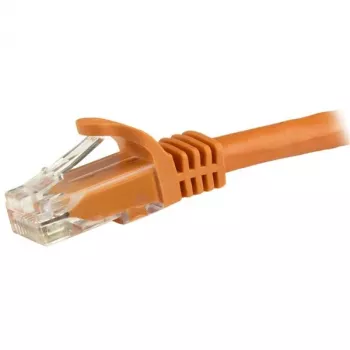 StarTech.com 1,5 m CAT6 Ethernet-Kabel – Orange CAT 6 Gigabit-Ethernet-Kabel – 250 MHz 100 W PoE RJ45 UTP Netzwerk-/Patchkabel rastnasenfrei mit Zugentlastung einzeln geprüft