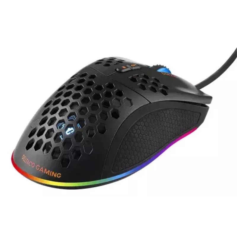 Gaming-Maus Deltaco DM210 Kabel Ultrathin RGB Schwarz