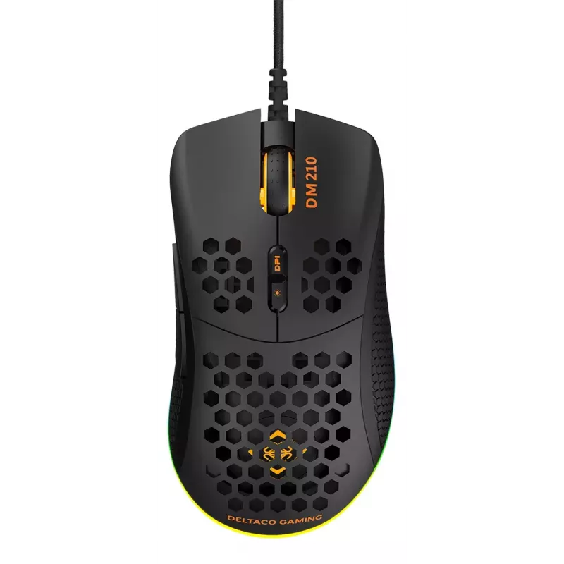 Gaming-Maus Deltaco DM210 Kabel Ultrathin RGB Schwarz