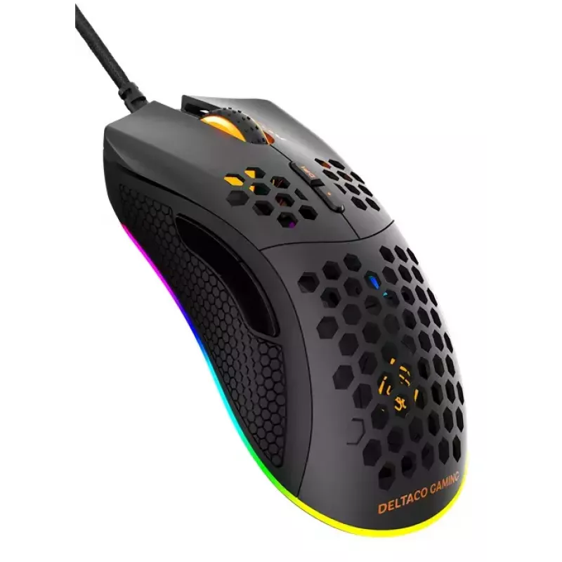 Gaming-Maus Deltaco DM210 Kabel Ultrathin RGB Schwarz