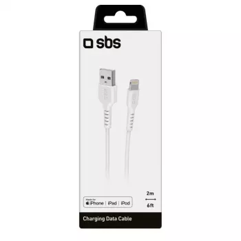 Lightning-Kabel SBS TECABLEUSBIP5289W 2m Weiß USB A