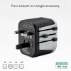 Netzteil für Mobilgeräte SBS Mobile TEADAPT2USBUNI — schwarz/silber, USB-Adapter