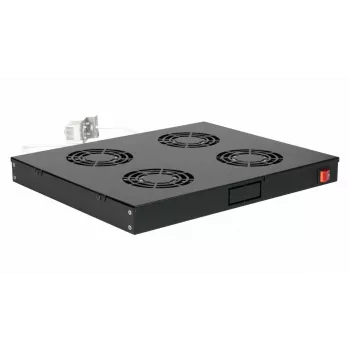 Equip Kühlventilatoren 19', 1U, 4 Lüfter, RAL9005 Schwarz