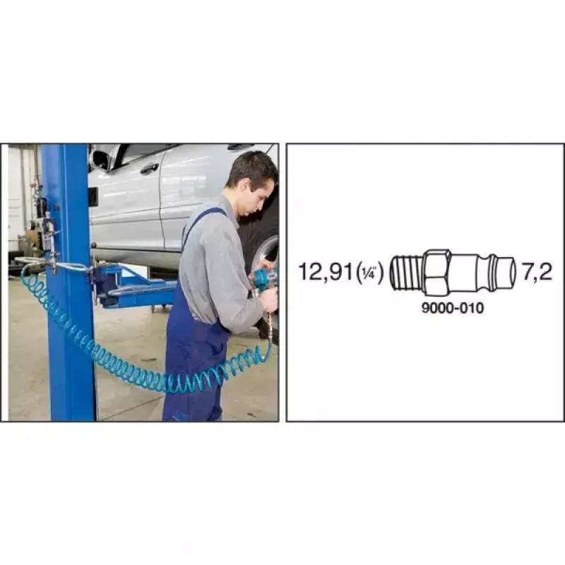 Druckluftschlauch HAZET 9040-7 7,62 m 10 bar Blau